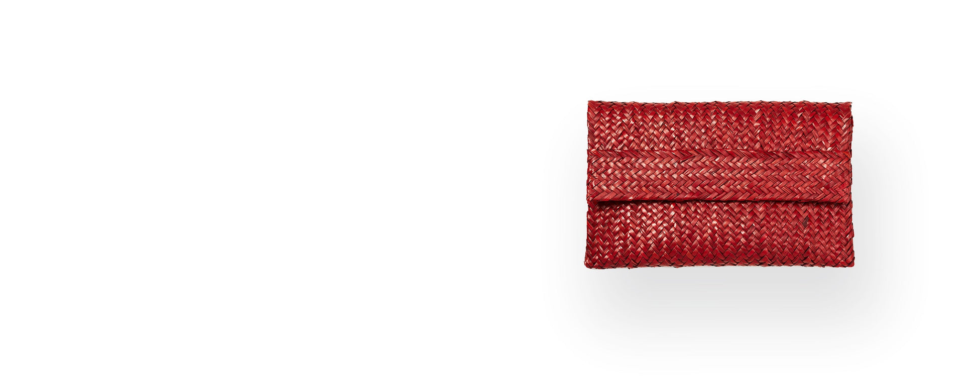 Red Raffia Clutch