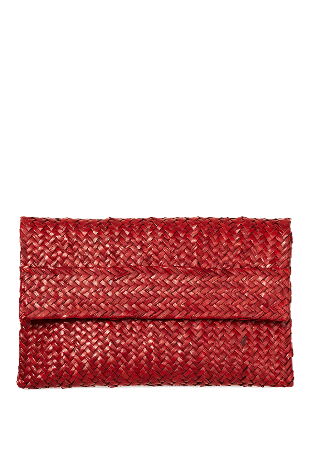 Red Raffia Clutch